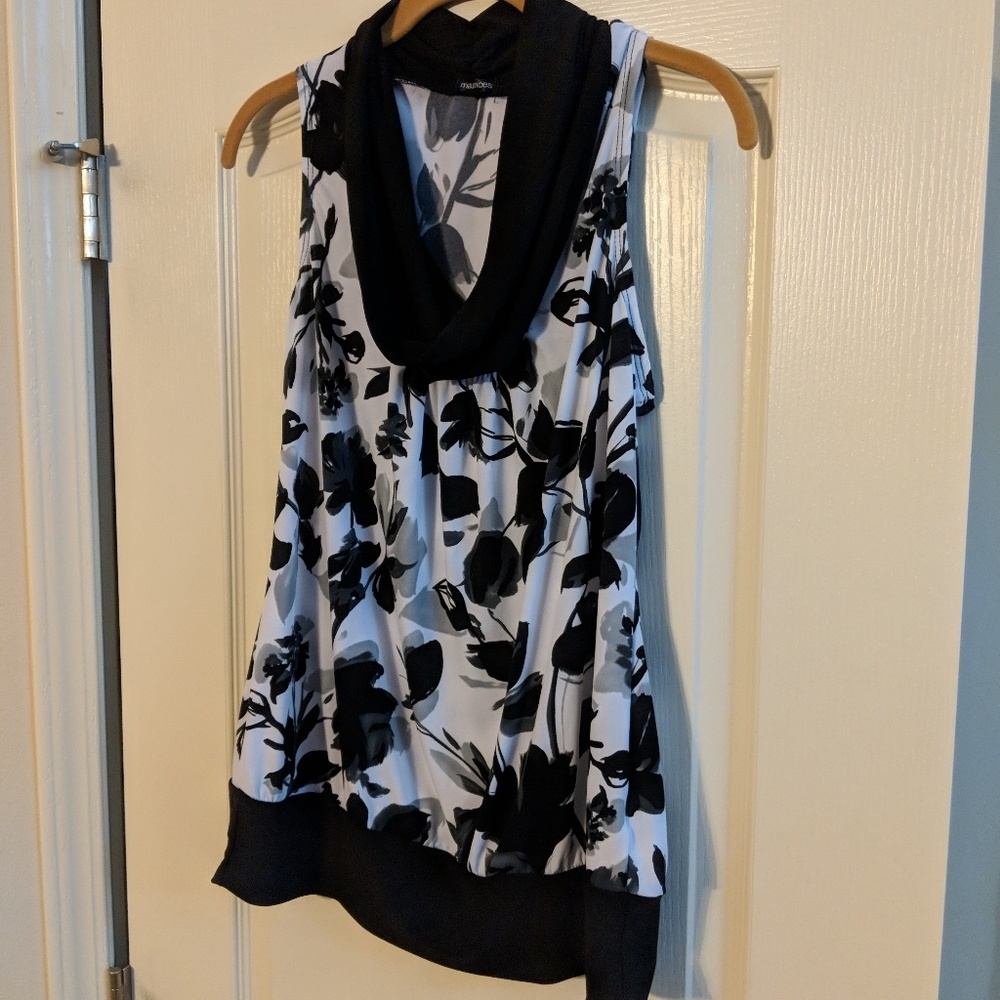 Cowl Neck Floral Blouse